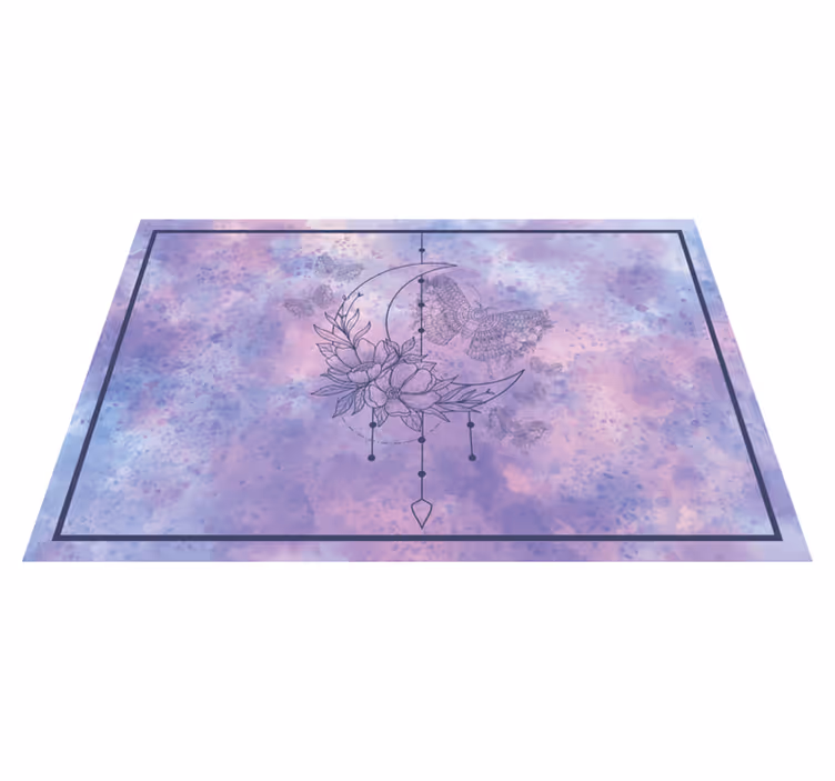 Individual para mesa original diseño floral lunar - TenVinilo