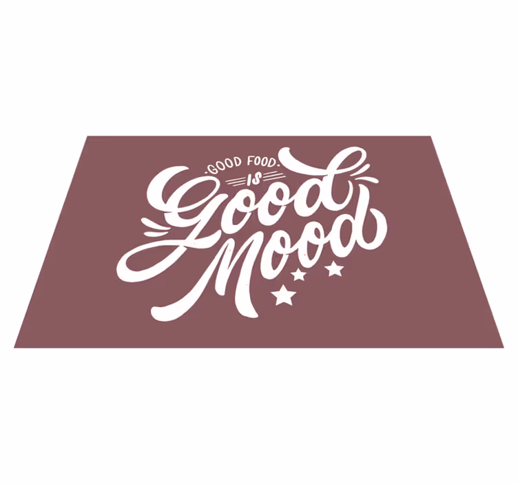 Individual para mesa frases buen ambiente gastronómico - TenVinilo