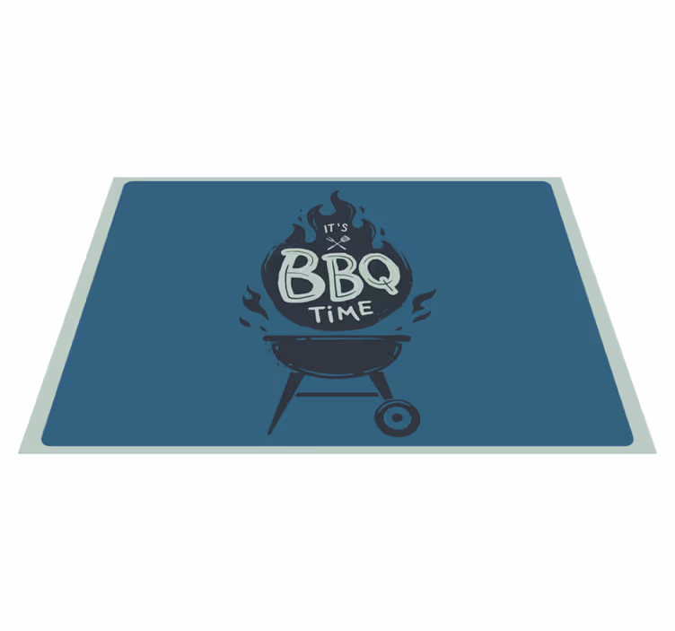 Individual para mesa frases hora de bbq llamas - TenVinilo