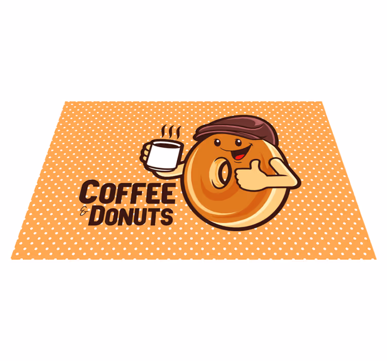 Individual para mesa infantil personaje donut feliz - TenVinilo
