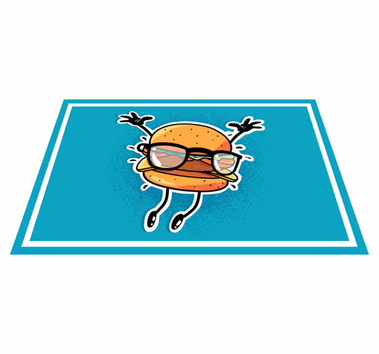Individual para mesa infantil personaje hamburguesa saltarín - TenVinilo