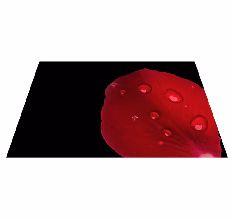 Individual para mesa patrón superficie de pétalos rojos - TenVinilo