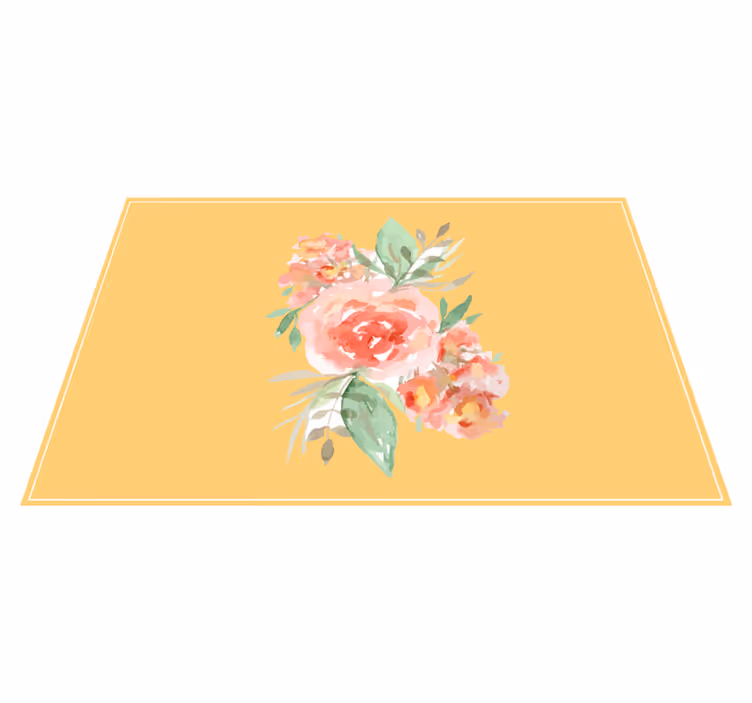 Individual para mesa original con diseño floral - TenVinilo