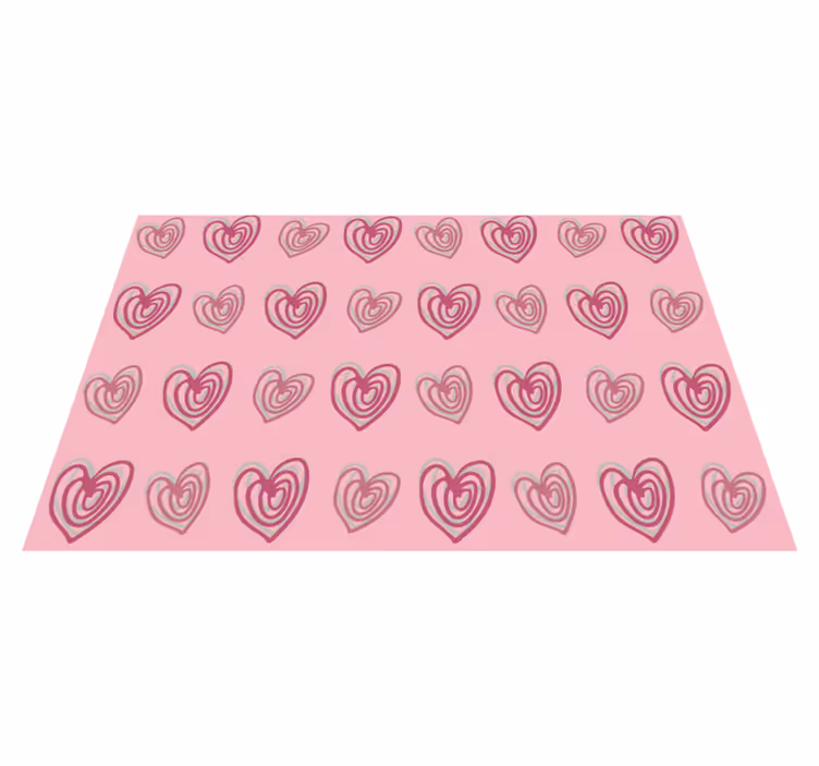 Individual para mesa original con diseño de corazones - TenVinilo