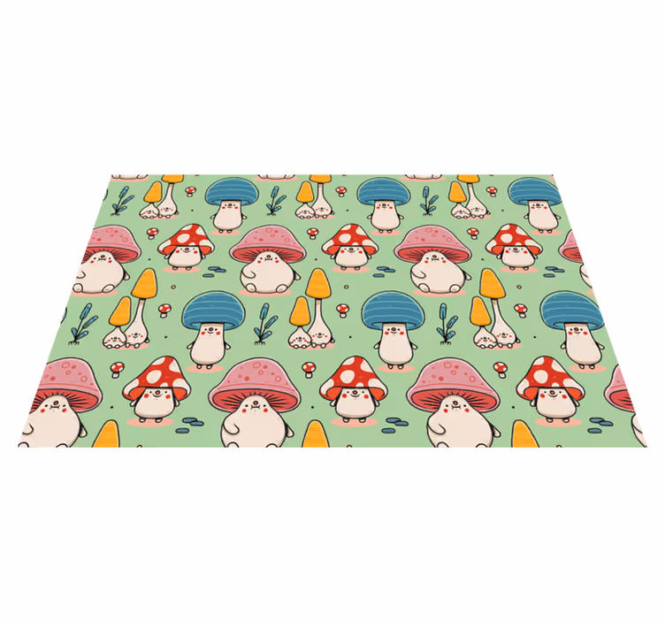 Individual para mesa infantil personajes de setas adorables - TenVinilo