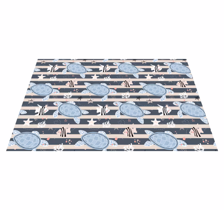 Individual para mesa infantil patrón de tortugas - TenVinilo