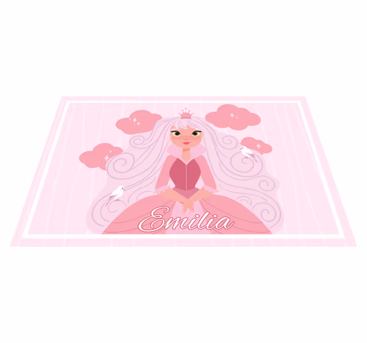 Individual para mesa infantil arte de personajes princesa - TenVinilo