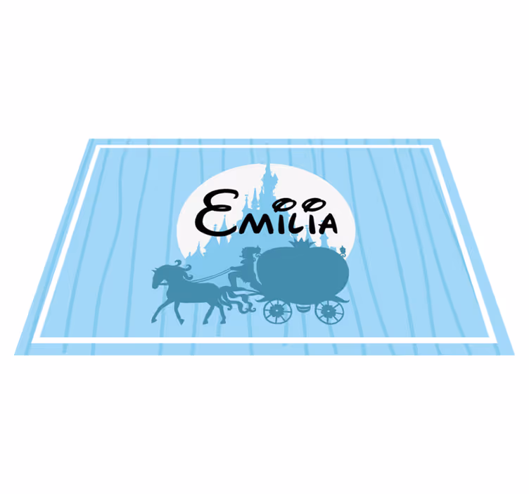 Individual para mesa infantil carroza tirada por caballos - TenVinilo