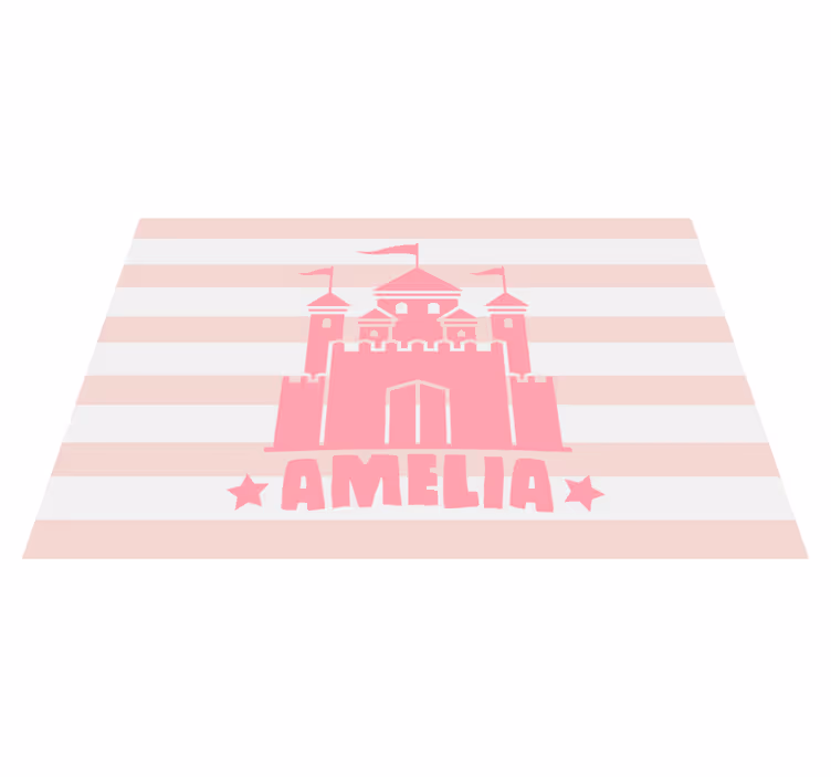 Individual para mesa infantil castillo con banderas - TenVinilo