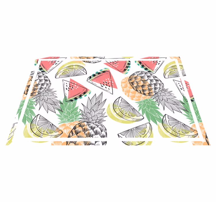 Individual para mesa original patrón de frutas tropicales - TenVinilo
