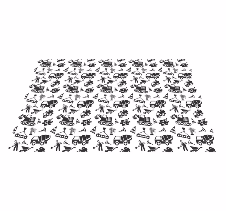 Individual para mesa infantil con motivos de construcción - TenVinilo