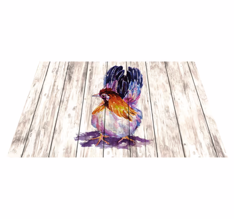 Individual para mesa original ilustración de pájaro colorido - TenVinilo