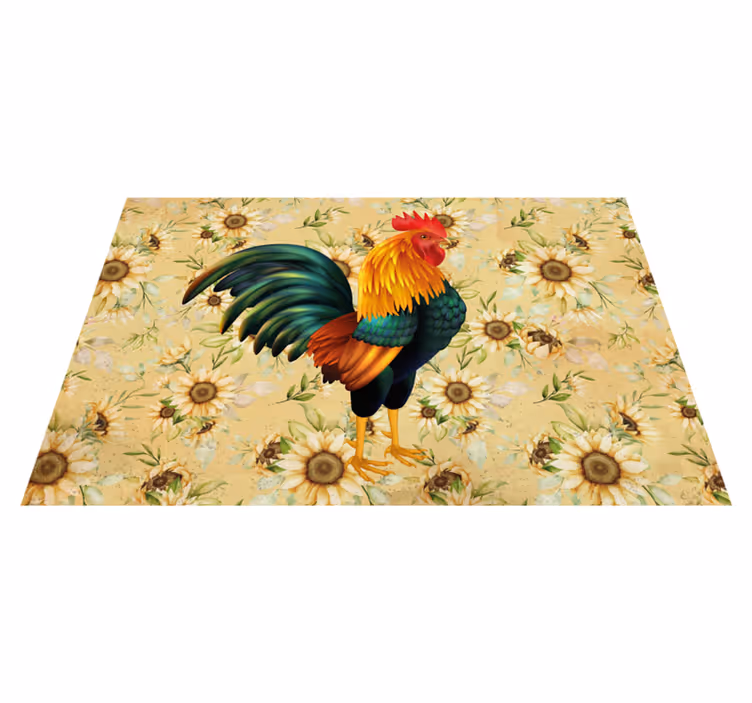 Individual para mesa original centro de mesa gallo colorido - TenVinilo
