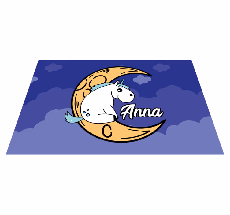 Individual para mesa infantil unicornio luna noche - TenVinilo