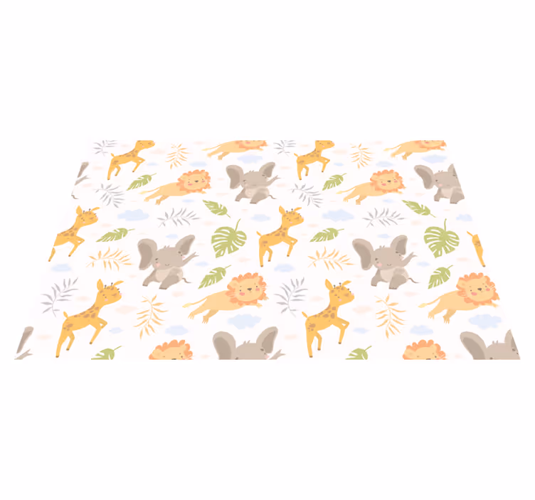 Individual para mesa infantil motivos de criaturas adorables - TenVinilo