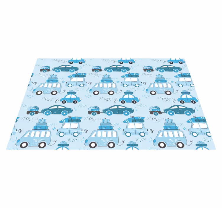 Individual para mesa infantil coches con equipaje - TenVinilo