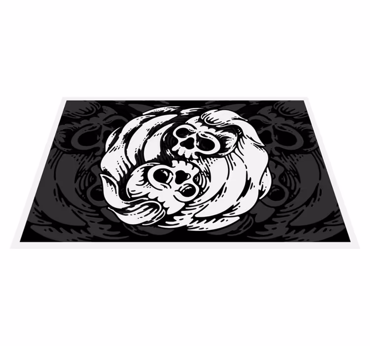 Individual para mesa halloween patrón calaveras abrazadas - TenVinilo
