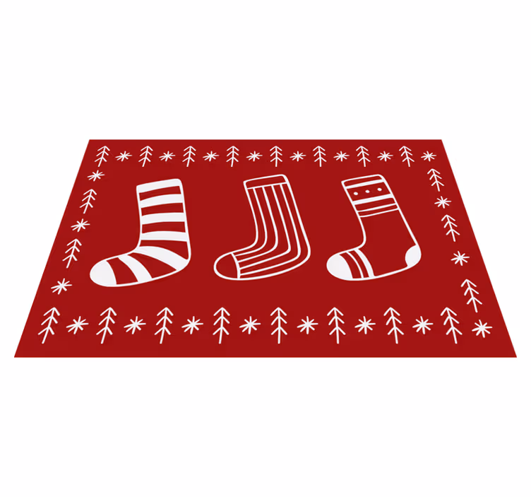 Individual para mesa navideño con patrones festivos - TenVinilo
