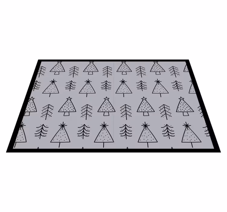 Individual para mesa navideño Árboles de navidad estilizados - TenVinilo