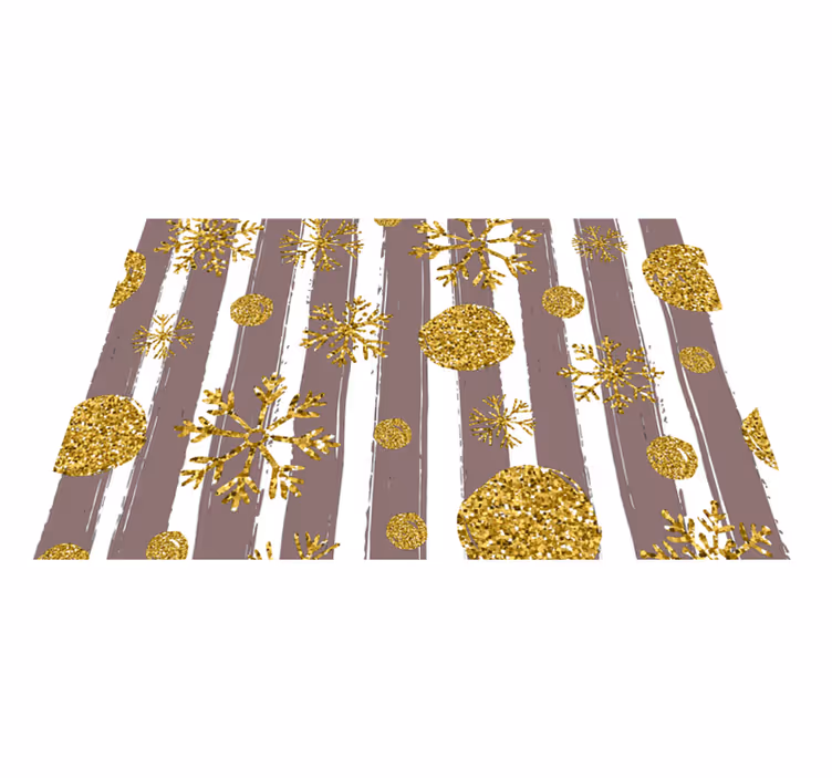 Individual para mesa navideño copos de nieve dorados - TenVinilo