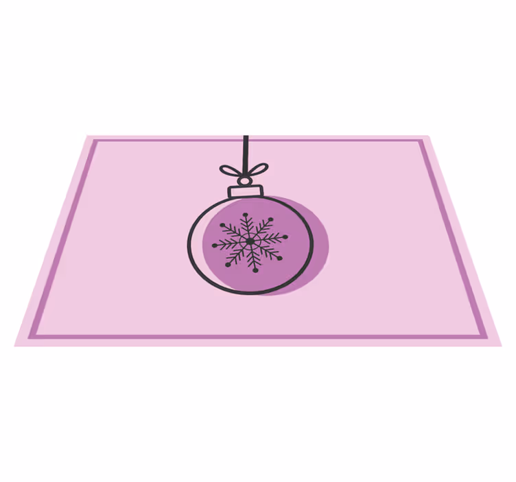 Individual para mesa navideño ilustración de copo de nieve - TenVinilo