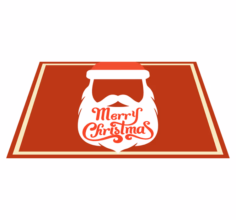 Individual para mesa navideño gráfico de barba de santa - TenVinilo