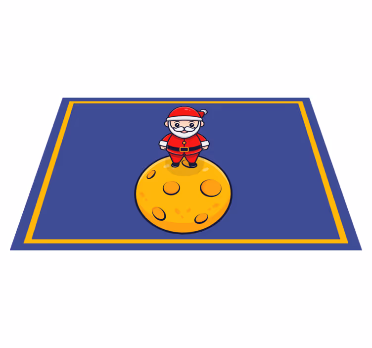 Individual para mesa navideño santa en la luna - TenVinilo