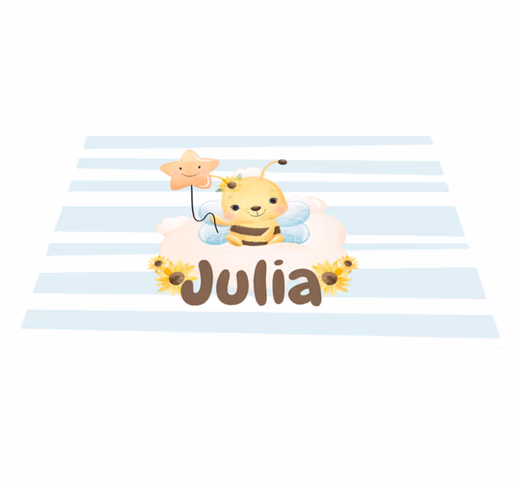 Individual para mesa infantil personaje de abeja linda - TenVinilo