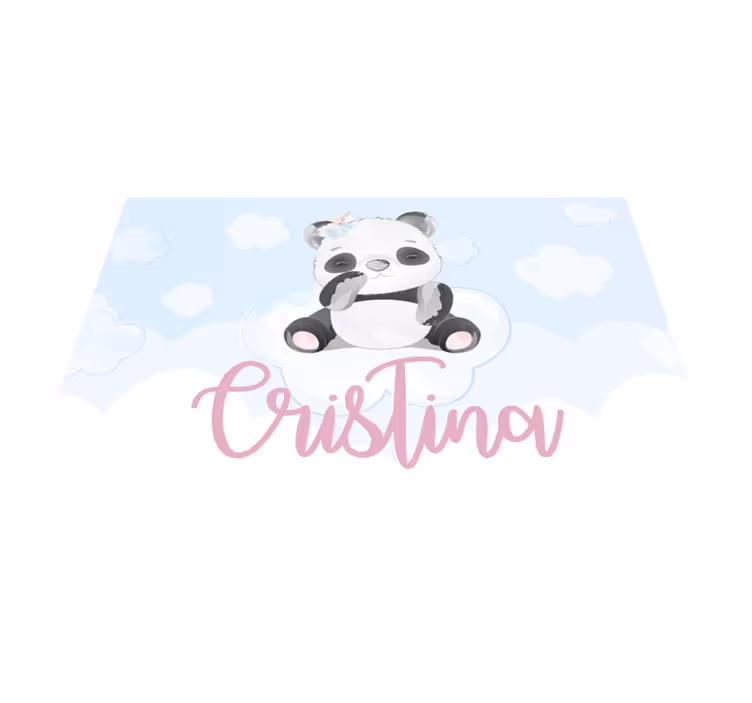 Individual para mesa infantil personaje panda bonito - TenVinilo
