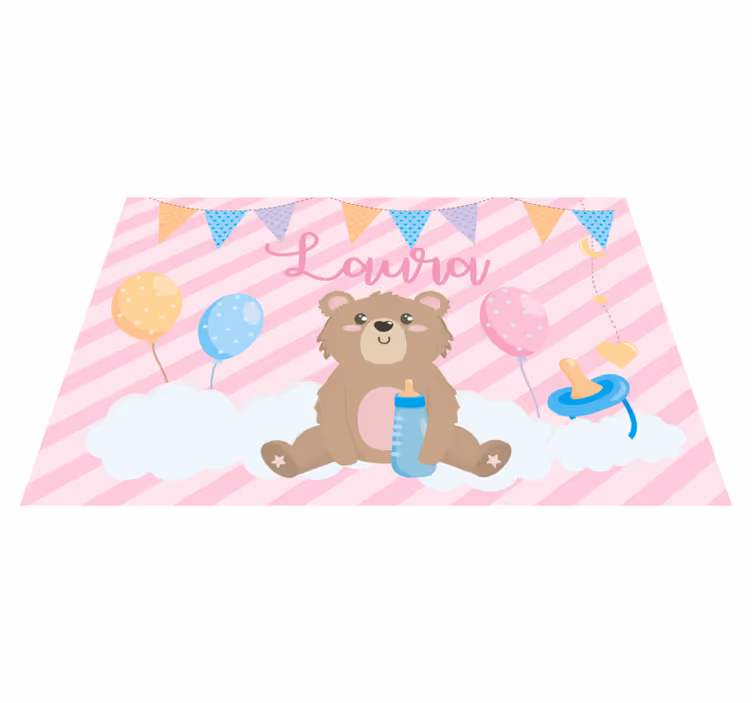 Individual para mesa infantil globo de oso tierno - TenVinilo