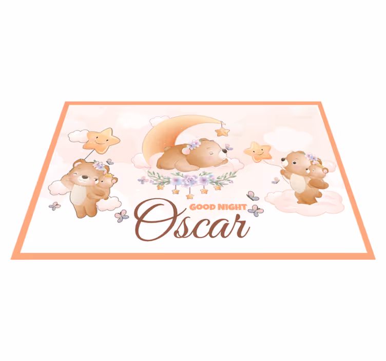 Individual para mesa infantil osos con estrellas - TenVinilo