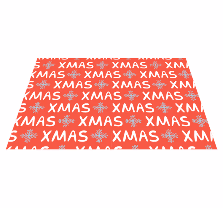 Individual para mesa navideño patrón rojo festivo - TenVinilo