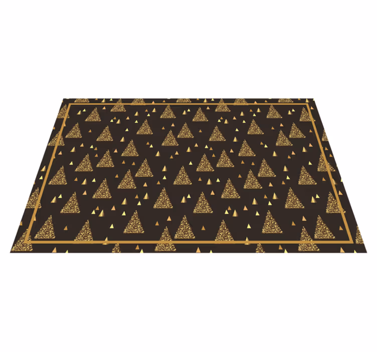 Individual para mesa navideño Árboles navideños dorados - TenVinilo