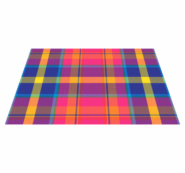 Individual para mesa patrón cuadro de colores - TenVinilo