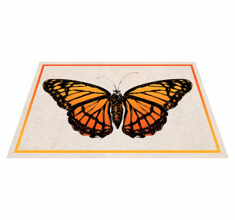 Individual para mesa original mariposa monarca naranja - TenVinilo