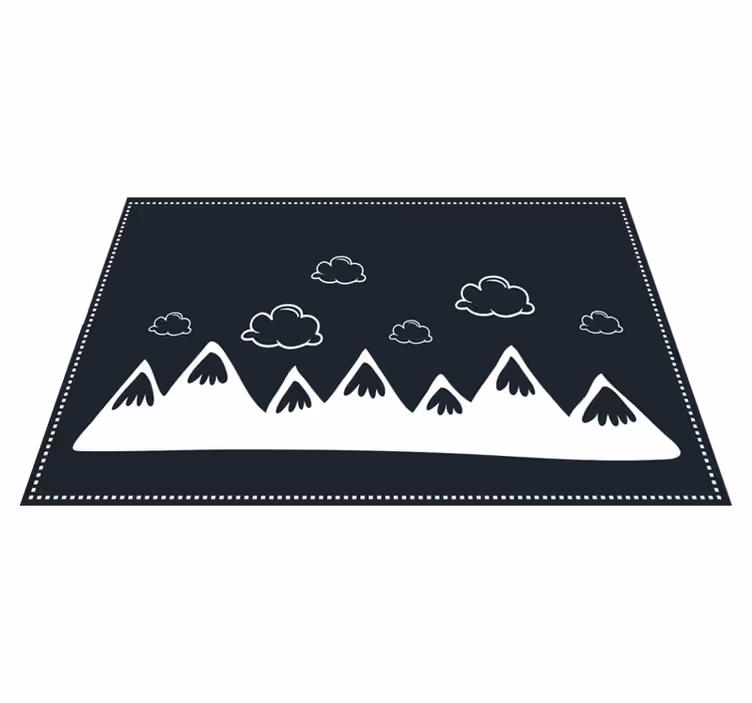 Individual mesa moderno silueta de montañas - TenVinilo