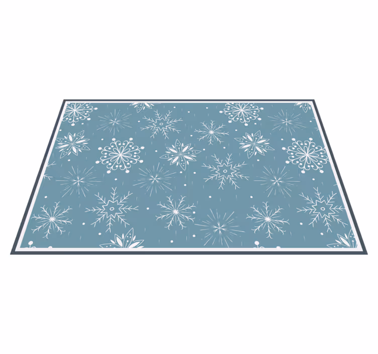 Individual para mesa navideño fondo de copos de nieve - TenVinilo