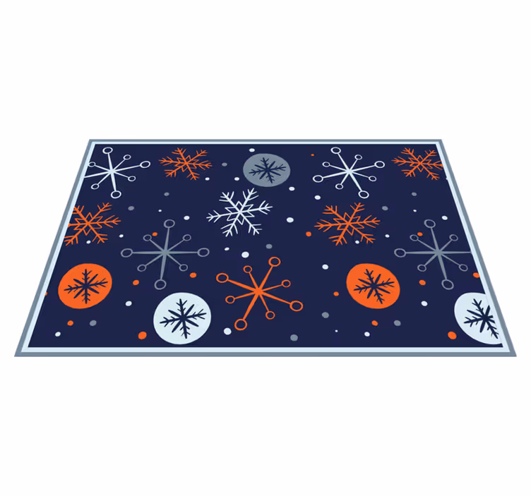 Individual para mesa navideño copos de nieve festivos - TenVinilo