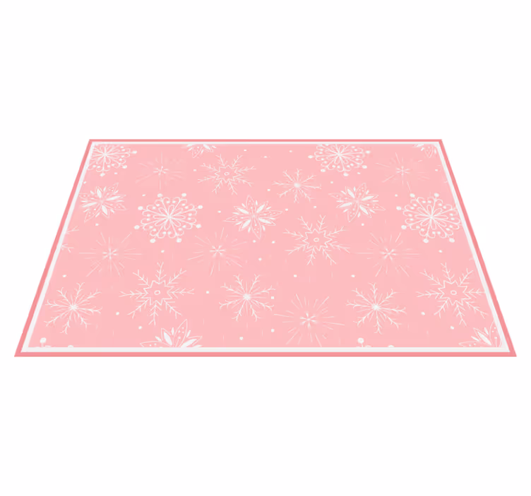 Individual para mesa navideño superficie texturizada copos - TenVinilo
