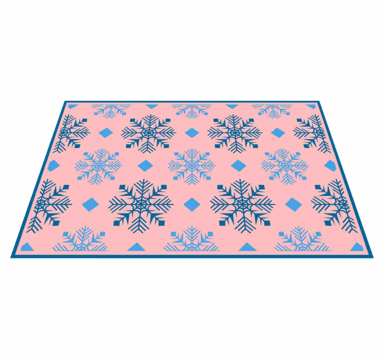 Individual para mesa navideño diseño copos de nieve - TenVinilo