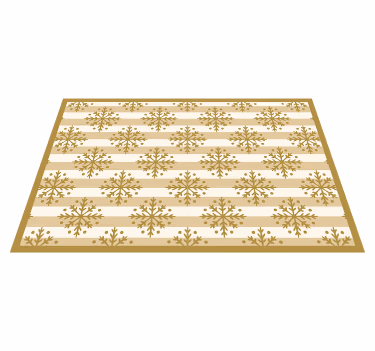 Individual para mesa navideño con diseño de copos de nieve - TenVinilo