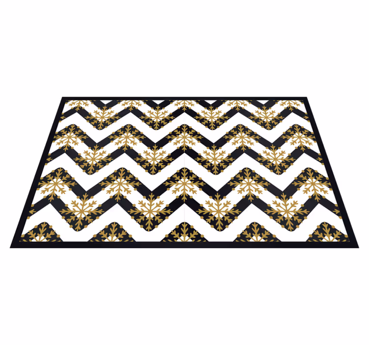 Individual para mesa navideño patrón de copos chevron - TenVinilo