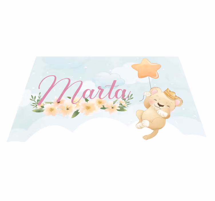 Individual para mesa infantil león lindo con globo - TenVinilo