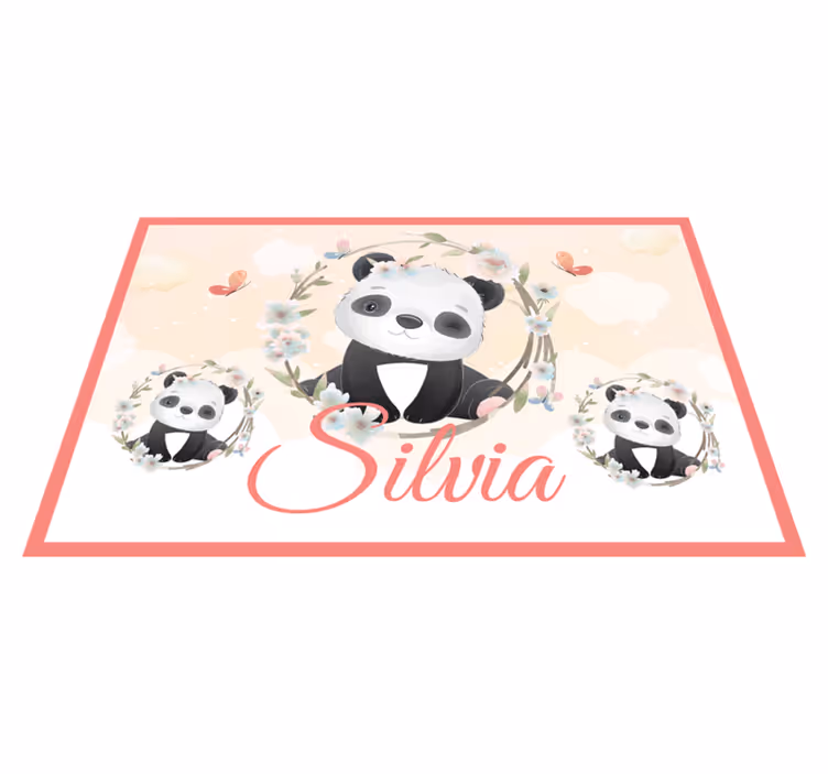 Individual para mesa infantil panda encantador - TenVinilo