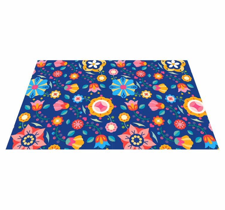 Individual para mesa original concepto floral vibrante - TenVinilo