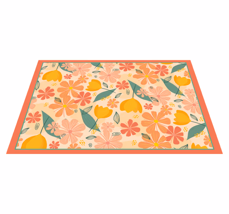 Individual para mesa original tapete floral - TenVinilo