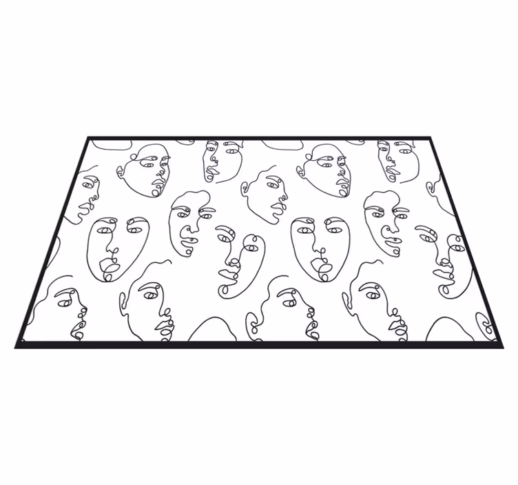 Individual mesa moderno cara abstracta en línea - TenVinilo