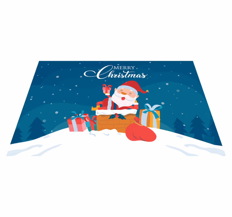 Individual para mesa navideño regalos de santa claus - TenVinilo