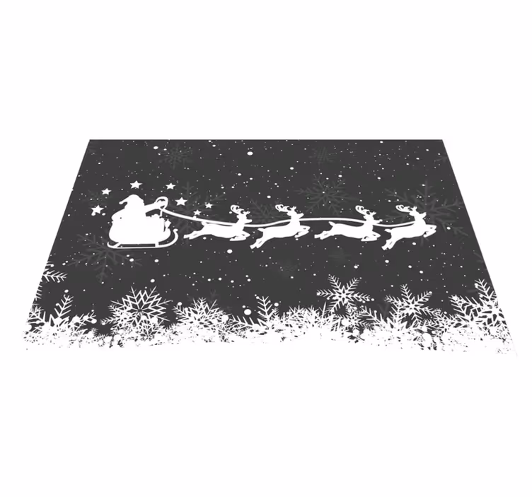 Individual para mesa navideño reno en trineo - TenVinilo