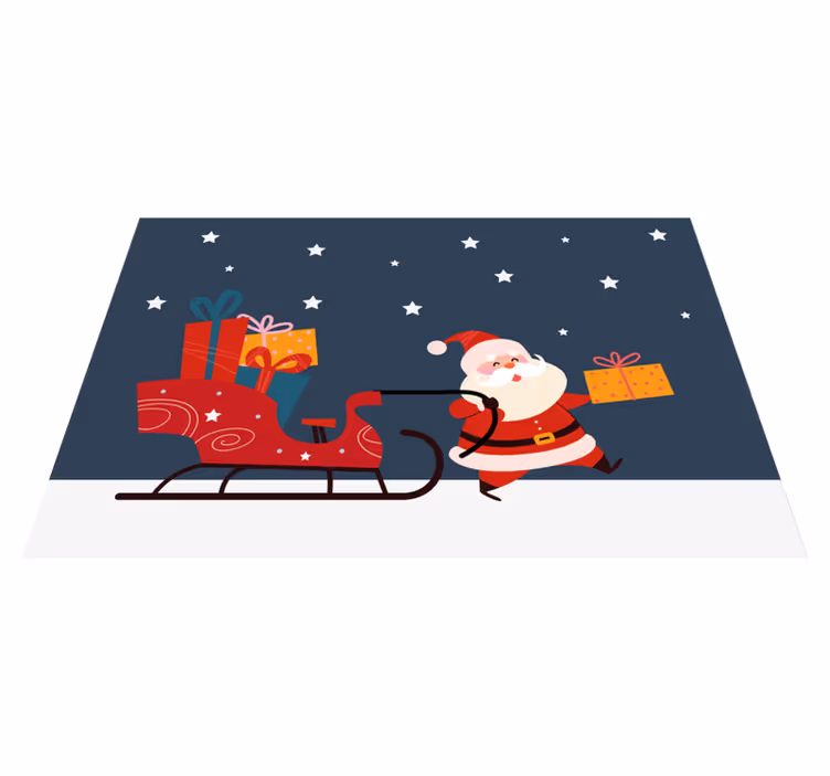 Individual para mesa navideño regalos de trineo de santa - TenVinilo